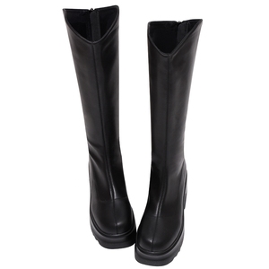 Bottines noires à talon épais et plateforme, style streetwear - Product Image 3