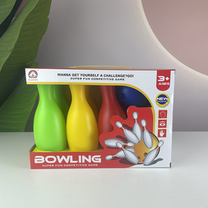 Ensemble <span class=keywords><strong>de</strong></span> jeu <span class=keywords><strong>de</strong></span> bowling portable en plastique <span class=keywords><strong>de</strong></span> 19 cm <span class=keywords><strong>pour</strong></span> enfants et parents, <span class=keywords><strong>pour</strong></span> l'intérieur et l'extérieur, avec boule - Product Image 5