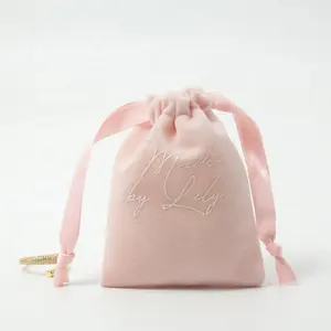 Luxury Velvet Drawstring Pouch For Jewelry Watch Packaging Soft Velvet Earring Necklace Bracelet Jewelry Bag