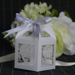 Scatole bomboniere personalizzate con taglio Laser per matrimonio <span class=keywords><strong>mongolfiera</strong></span> regalo regalo regalo, bomboniere, scatole regalo di nozze con nastro - Product Image 6