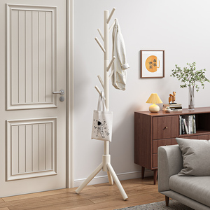 <span class=keywords><strong>Appendiabiti</strong></span> Moderno in Legno Massello da Pavimento <span class=keywords><strong>a</strong></span> <span class=keywords><strong>Soffitto</strong></span>, <span class=keywords><strong>Appendiabiti</strong></span> da Parete per Camera da Letto con Facile Montaggio - Product Image 2