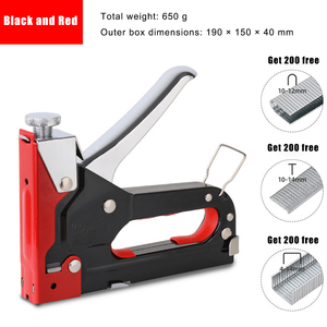 Pistola de grapas compacta 3 en 1 <span class=keywords><strong>para</strong></span> tapicería interior automotriz, clavadora de brad portátil de alta resistencia, con estuche, venta al por mayor global - Product Image 4