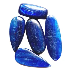 Doğal mavi kiyanit taş gevşek ücretsiz boyut Cabochons tüm şekil ve boyutlarda toptan fiyatlarla tüm özel siparişler üzerinde yapılan diğer