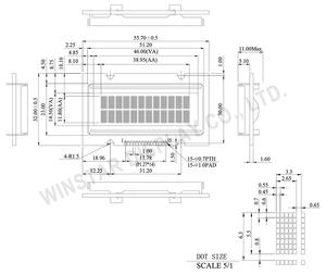 Layar OLED COB 12X2 Karakter Winstar, OLED 1.6 Inci - Product Image 4