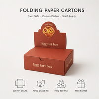 Boîte à tartelettes en carton alimentaire personnalisable avec logo, avec séparateurs et fenêtre, pour pâtisseries, desserts, emballage à emporter, vente en gros