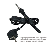 Fer à souder électrique LCD à température réglable 220V EU TP-F936 80W en acier inoxydable pour poste de soudage et de retravail