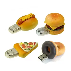 Unidad flash USB de comida rápida con bonitos diseños de hamburg/pizza/donut