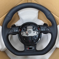Volant en cuir à fond plat amélioré pour Audi RS6 B8 B9 8P A1 A3 A4 A5 A6 A7 C6 C7 S3 S4 S5 S7 Q3 Q5 Q7