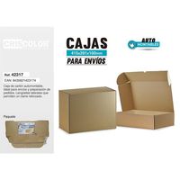 Boîtes d'expédition auto-érectables en papier kraft recyclable de forme rectangulaire Criscolor avec poignée 415X291X100MM Emballage écologique