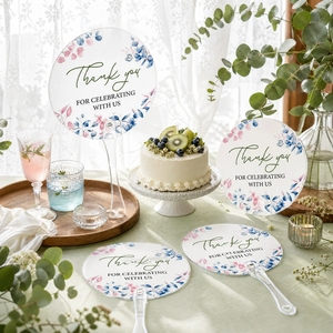 Ventagli Nuziali Trasparenti con Eucalipto, Bomboniere per Ospiti, Regali di Nozze Portatili per Ringraziare per aver Celebrato con Noi - Product Image 6