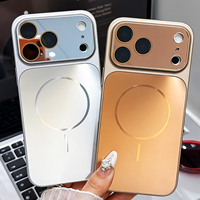 Coque de téléphone magnétique à effet dégradé lumineux avec protection d'objectif pour iPhone 18 Pro Max 14 15 16 17 Pro Max