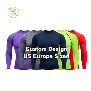 Vêtements de sport personnalisés, <span class=keywords><strong>t</strong></span>-<span class=keywords><strong>shirt</strong></span> à manches longues pour <span class=keywords><strong>homme</strong></span>, col rond, extensible dans les quatre sens, course à pied, ropa deportiva para hombres, chemise athlétique - Product Image 1