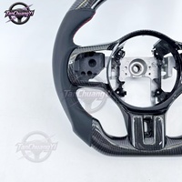 Setir Mobil Kulit Serat Karbon Kustom Harga Bersih untuk Mitsubishi Lancer Evolution Evo X 2008-2015 Mitsubishi Evo 10