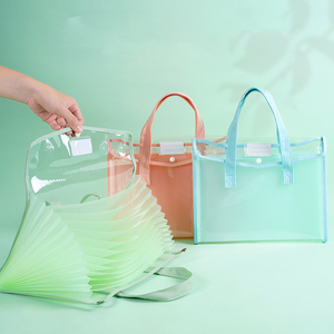 A4 trong suốt 13 túi mở rộng thư mục tập tin Jelly dễ thương màu PP di động dung lượng lớn lưu trữ tài liệu dễ thương mở rộng tập tin - Product Image 2