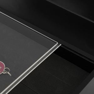 Boîte cadeau magnétique noire de luxe personnalisée, boîtes cadeau en gros avec couvercle magnétique - Product Image 5