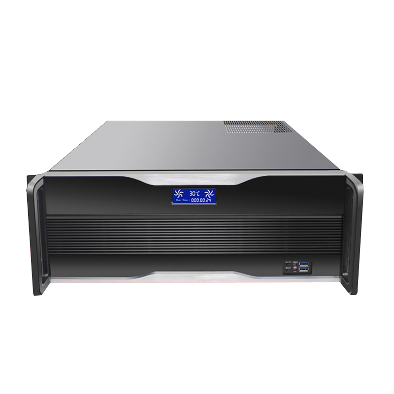 【送料込み】LCDディスプレイ搭載 4U産業用コンピューターラックマウントケース デスクトップHTPC産業用PC 4Uラックマウントシャーシ、LCDディスプレイ