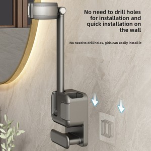 Soporte <span class=keywords><strong>de</strong></span> Pared para <span class=keywords><strong>Secador</strong></span> <span class=keywords><strong>de</strong></span> Pelo <span class=keywords><strong>Dyson</strong></span> Supersonic, Sin Perforaciones, para Baño, Organizador <span class=keywords><strong>de</strong></span> Almacenamiento con <span class=keywords><strong>Manos</strong></span> Libres - Product Image 2