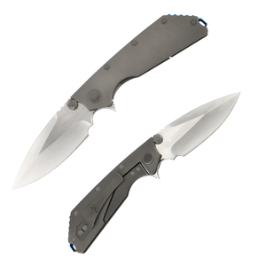 Couteaux en alliage de titane <span class=keywords><strong>MT</strong></span> DOC D2 couteau pliant de poche à poignée en titane en acier