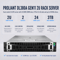 Serveur en rack DL380a DL380 Gen10 Plus Gen11 Gen12 2U 4 GPU SAS SATA pour petites entreprises, analyse, messagerie, cloud