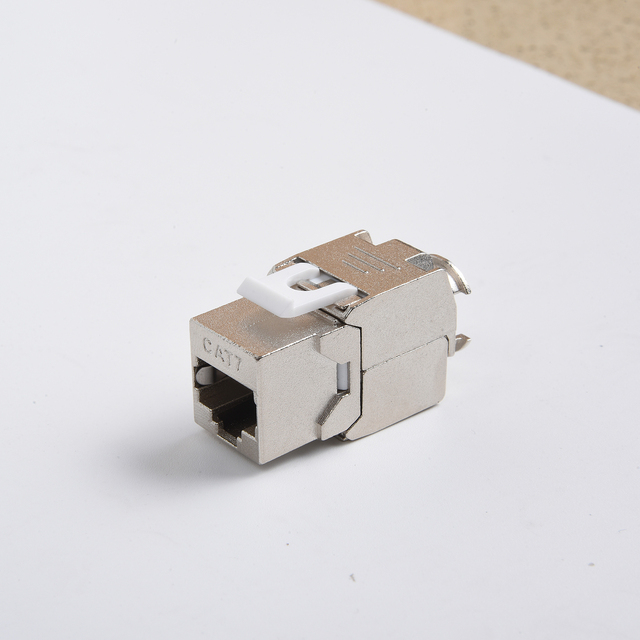 Shielded Toolless CAT7 FTP RJ45 keystone jack slim type for compact patch panel