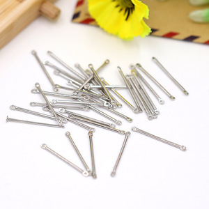 Double-hole Round Connecting Rod Jewelry Pin 500pcs <b>Bag</b> Pack For DIY Earrings <b>Studs</b> Accessories Yiwu Origin - Product Image 4