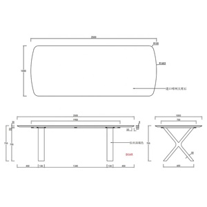 Tavolo lungo dal Design moderno italiano mobili per la casa gambe in acciaio inossidabile dimensioni Bespoken piano in vetro in pietra tavolo da pranzo da <span class=keywords><strong>cucina</strong></span> in marmo - Product Image 5