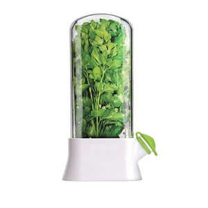 Meilleure vente Conteneur de stockage d'herbes en plastique de grande capacité Transparent pour réfrigérateur Herb Saver Keeper for Freshness Big Herb - Product Image 1