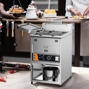 Aangepaste Commerciële Grote 45l Rechtop Gas Lpg Friteuse Met Temperatuurregeling Restaurant Hotel Verticale Kookmachine - Product Image 2