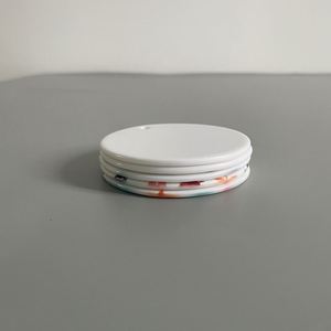 Double Sided White Porcelain Ornament Glossy Christmas <b>Tree</b> Decoration Tag Round Sublimation Pendant Blanks - Product Image 4