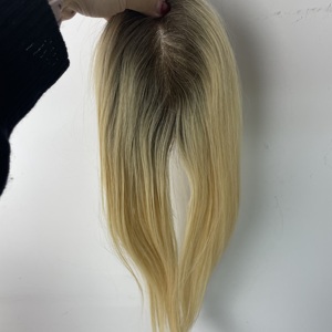 New <span class=keywords><strong>Silk</strong></span> Cơ sở 3*5inch Ombre Màu sắc T2 #/613 # tóc miếng cho Bím Tóc phụ nữ - Product Image 3