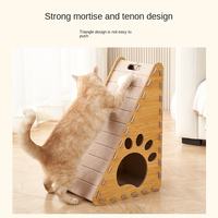 Multifunktionales Modernes Filz-Dreieck-Katzenkratzmöbel mit Spielzeugdesign zum Krallenwetzen, Spielen und Ausruhen für Katzen