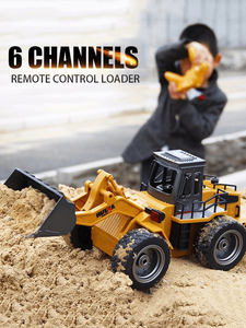 Wostu HOSHI <span class=keywords><strong>HUINA</strong></span> 2022 6CH <span class=keywords><strong>1520</strong></span> 1/18 GHz, Bulldozer métallique RTR, chargeur avant, ingénierie de voiture, jouet de Construction, véhicule camion RC, 2.4 - Product Image 2