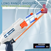Pistola de tiro de batalla de dardos con 6PCS Eva Soft Foam Mini Soft Bullet Gun Toys para niños de 6 años