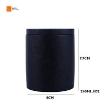 Nouveau Pot à Bougie en Béton/Ciment Écologique Fait Main et Durable avec Couvercle en Bois/Ciment, Décoration de Pâques pour la Maison, Support Vide pour Bougie en Cire
