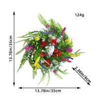 Guirlande rustique de fleurs sauvages du Texas, faite à la main, en rotin plastique de haute qualité, pour printemps-été, pour porte d'entrée ou mur de ferme