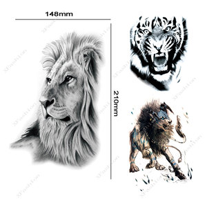 <span class=keywords><strong>Tatuajes</strong></span> temporales <span class=keywords><strong>de</strong></span> flores rosas personalizados para mujeres León Tigre Sexy impermeable tatuaje pegatina - Product Image 2