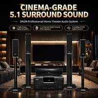 Système de cinéma maison OKON K10 5.1 Surround avec karaoké, microphone sans fil USB, amplificateur, haut-parleur, système de cinéma maison Bluetooth