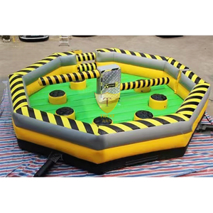 Cơ khí tương tác thách thức PVC độc hại meltdown Máy bơm hơi <span class=keywords><strong>Inflatable</strong></span> WIPEOUT trò chơi - Product Image 6