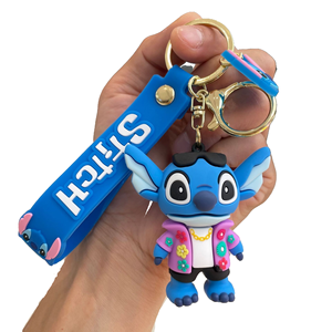 <span class=keywords><strong>Science</strong></span>-<span class=keywords><strong>fiction</strong></span> film d'animation Lilo & Stitch jouet porte-clés en gros PVC <span class=keywords><strong>Anime</strong></span> porte-clés accessoires mignon poupée petit cadeau pendentif - Product Image 5