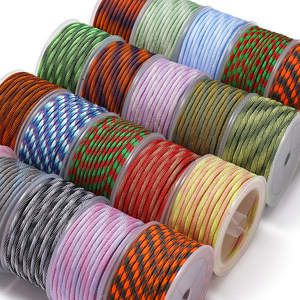 DIY Jewelry Accessories Paracord 4mm Weaving Rope Rainbow Color Tassel Bracelet Bead <b>String</b> Material - Product Image 1