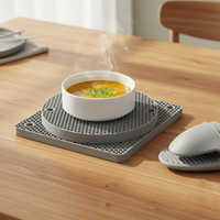 Lot de 6 dessous de plat et sous-verres modernes en silicone alvéolé, écologiques et résistants à la chaleur, pour haute température