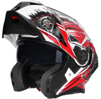 Casque modulaire rabattable - Nouvelle génération, double visière, garantie de 12 mois, unisexe, utilisation toutes saisons