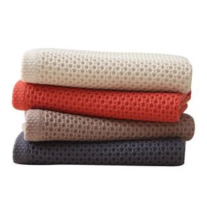 Wholesale Absorbent Thicken Tea Towels Hand Square Solid <b>Handkerchief</b> Cotton Waffle Weave Kitchen Towels - Product Image 1