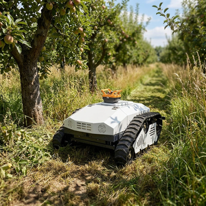 Robot tondeuse industriel <span class=keywords><strong>sans</strong></span> <span class=keywords><strong>fil</strong></span> <span class=keywords><strong>électrique</strong></span> 48V à batterie lithium, télécommandé, avec lame cylindrique et <span class=keywords><strong>pelle</strong></span> à neige, disponible immédiatement - Product Image 2
