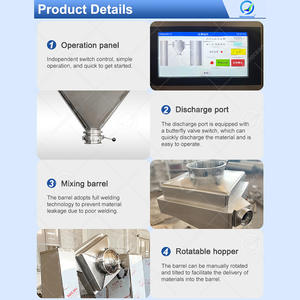 OCEAN 3D Pla secador mezclador Vertical Bin Square Cone HD 100 tipo de laboratorio máquina de mezcla cónica para polvo - Product Image 3