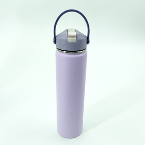 Botella Deportiva Aislada al Vacío, Portátil, de Acero Inoxidable 304, con Logotipo Personalizado, 750 ml (24 oz), con Asa, Tapa con Pajita, Antiderrames, para Viaje, Venta al Por Mayor - Product Image 2