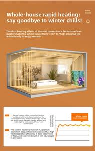 Chauffage mural avec plaque chauffante thermostatique intelligente, radiateurs électriques, chauffage infrarouge à panneaux - Product Image 2