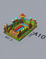 Aire de jeux gonflable portable de qualité commerciale, sur le thème des animaux, imperméable, avec toboggan, pour location événementielle