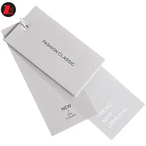 Custom Fashion Design Logo Brand Name High Quality Clothing Tags Labels Custom Paper Hang Tags With String Rope For Clothing