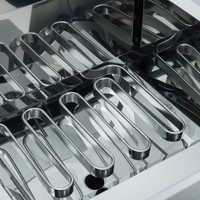 Gewerbliche 40L Elektrische Fritteuse Digitales Bedienfeld Ölschmelzfunktion Ablassventil Lebensmittelechter Edelstahl Multi-Spannung